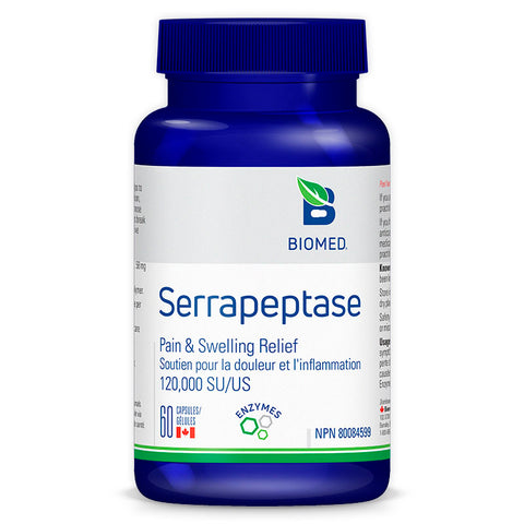 Serrapeptase 120,000 SU 60 caps - (Exp. 4/30/26)